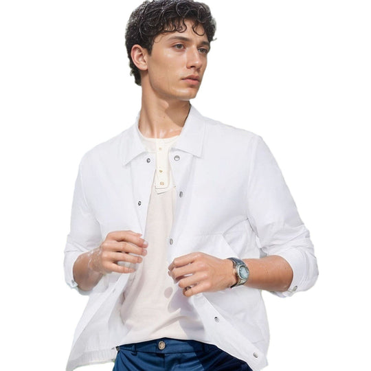 Herren multifunktionale Sommerjacke mit Druckknopfverschluss und atmungsaktiven Einsätzen EB