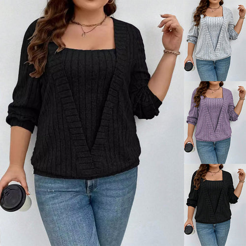 Damen lässige Strickjacke mit tiefem V-Ausschnitt und lockeren Ärmeln EB