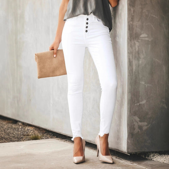 Damen Hochgesetzte Jeanshose im modernen Skinny Fit EB