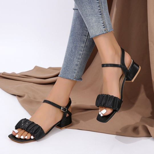 Damen komfortable Sandalen mit dekorativem Knoten-Design EB