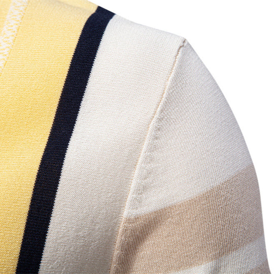 Herren stylisches Poloshirt mit modernen Farbstreifen EB