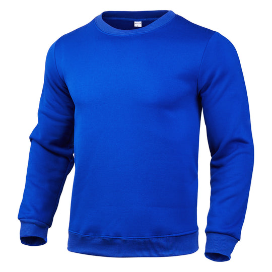 Herren nan klassisches Rundhals-Sweatshirt mit weichem Fleece-Innenfutter, geripptem Saum und verstärkten Nähten EB