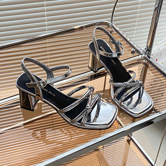 Damen Sandaletten mit eleganten Riemchen und Blockabsatz EB