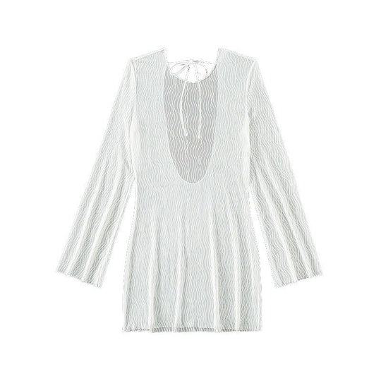 Damen Langärmliges Strandkleid EB