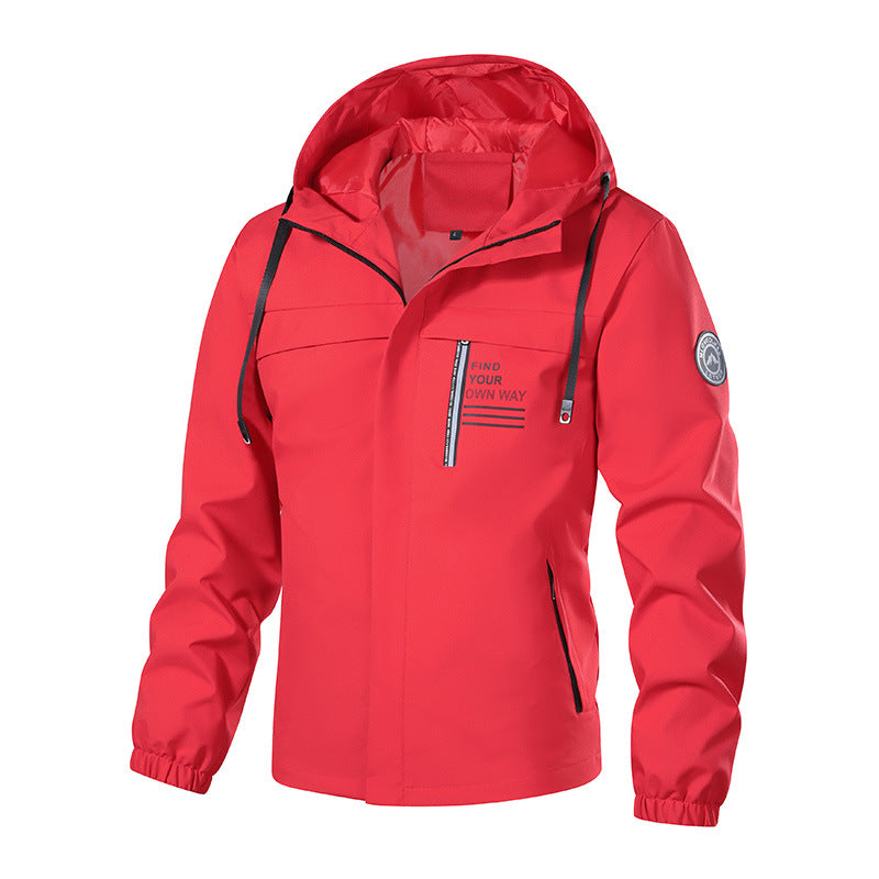 Herren Wetterfeste Kapuzenjacke mit wärmendem Teddyfleece-Inlay und verdecktem Frontreißverschluss EB