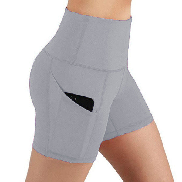 Damen Sportliche Hochtaillierte Shorts EB