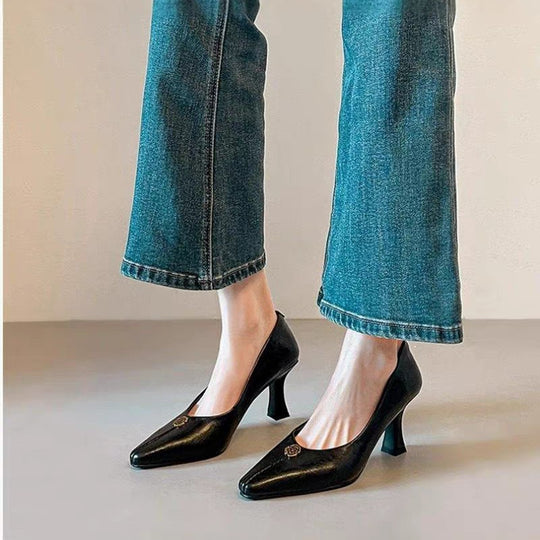 Damen elegante Pumps mit modischem Absatz EB