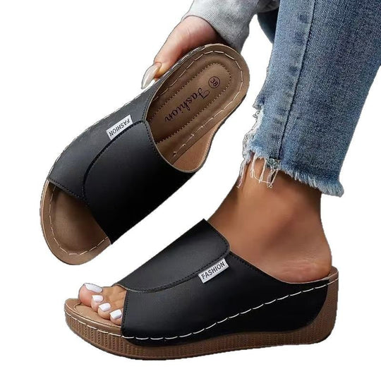 Damen Wedge-Pantoletten mit modischem Design und komfortablem Fußbett EB