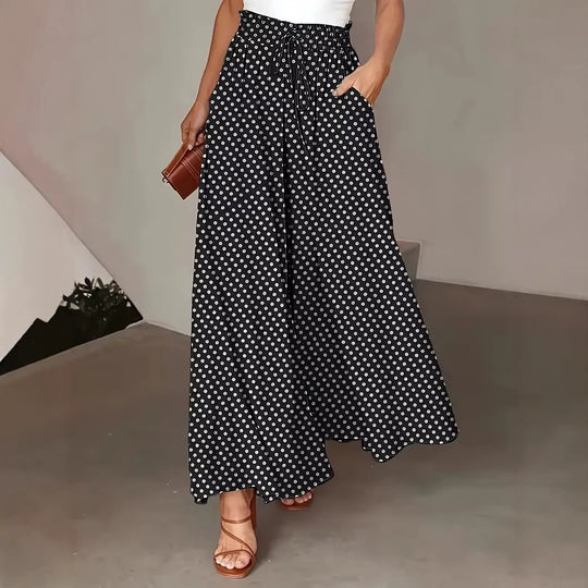 Damen Palazzo-Hosen mit elastischem Bund und praktischen Taschen EB