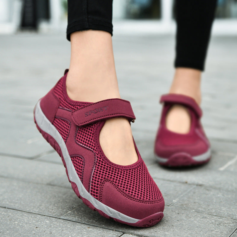 Damen Sweat-Sneakers mit verstellbarem Klettverschluss EB