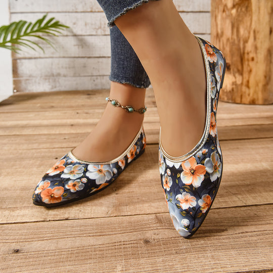 Damen elegante Ballerinas mit buntem Design EB