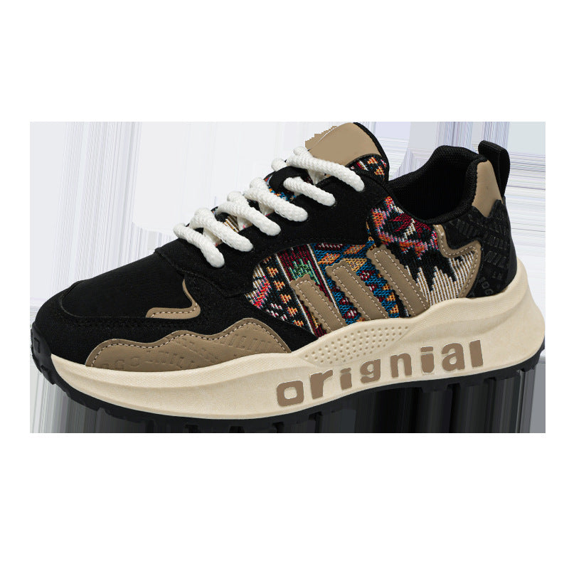 Damen Modische Sneakers mit einzigartigem Ethno-Design und stabiler Struktur EB