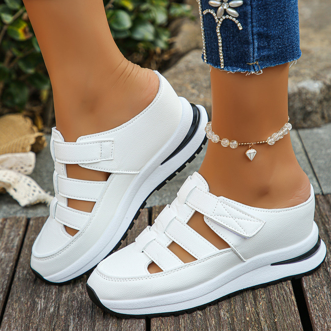 Damen Sportliche Wedge-Sandaletten mit verstellbaren Riemen und rutschfester Sohle EB