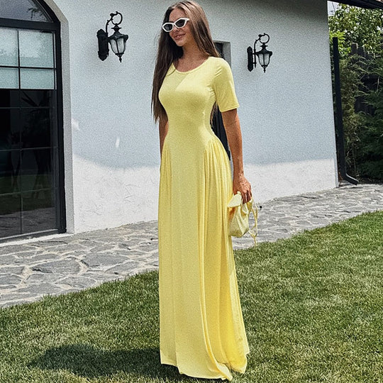 Damen Elegantes Maxikleid mit geschmeidiger Passform EB
