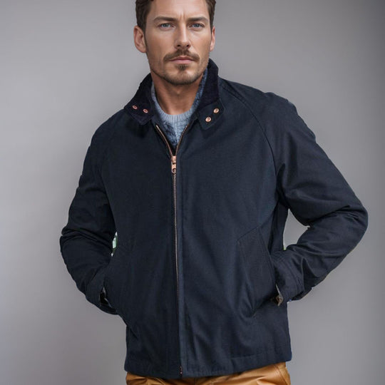 Herren sportliche Utility-Jacke mit wärmendem Innenfutter und stylischem Kragen EB