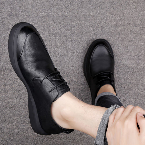 Herren Elegante Lederschuhe mit atmungsaktiver Innensohle und rutschfester Sohle EB