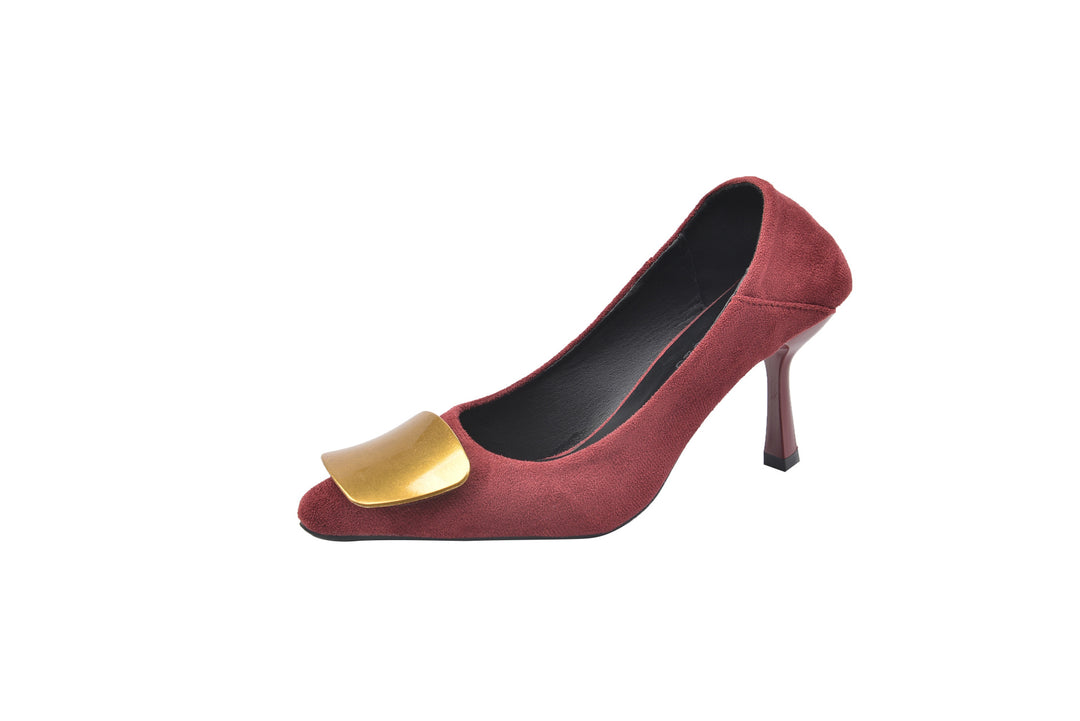 Damen Elegante Pumps mit modischem Gold-Akzent EB