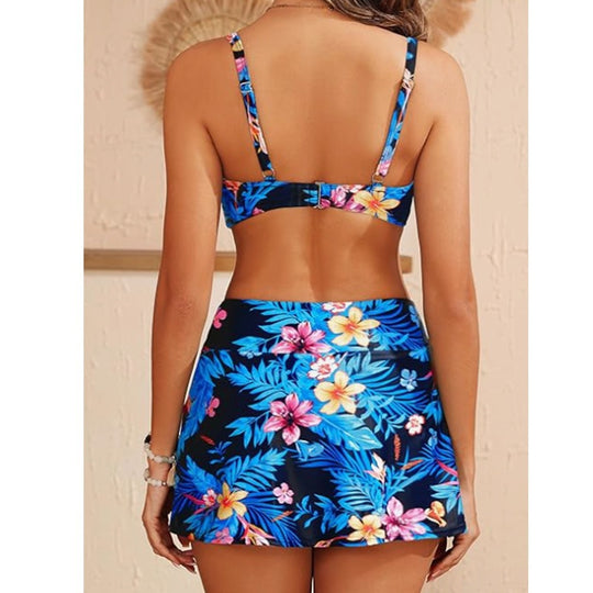 Damen Bikini-Set mit verstellbaren Trägern und modischem Wickeldesign EB
