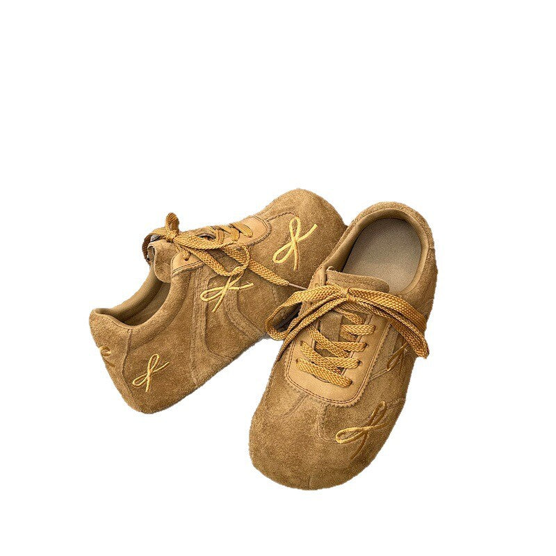 Damen modische Freizeit-Sneaker mit verspieltem Schleifen-Design und weichem Obermaterial EB