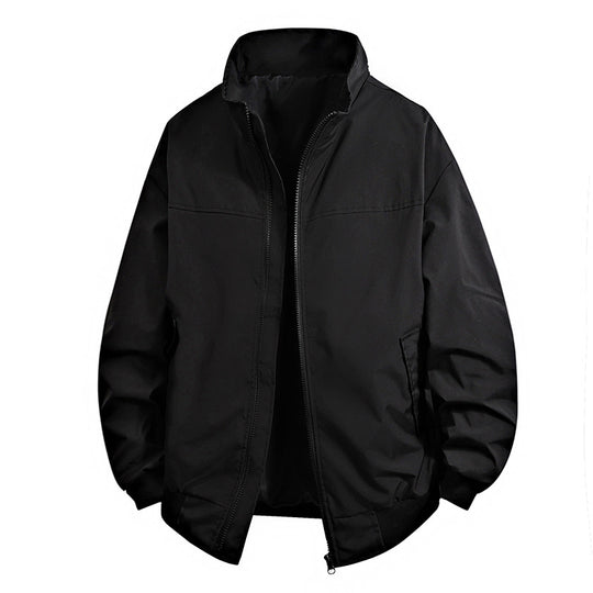 Herren praktische Übergangsjacke mit hohem Kragen und vielseitigen Taschen EB