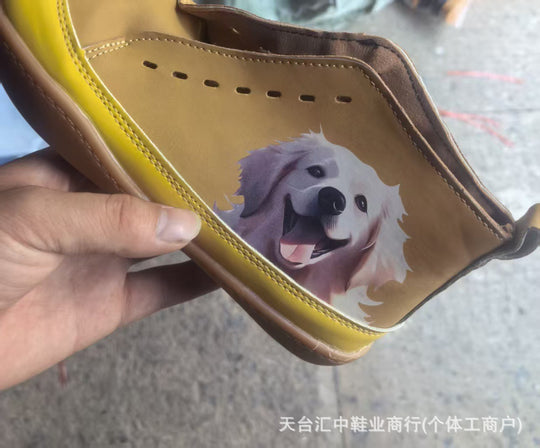 Damen nan knöchelhohe Sneaker mit niedlichem Katzenmotiv Stickerei und ergonomischem Komfortfußbett EB