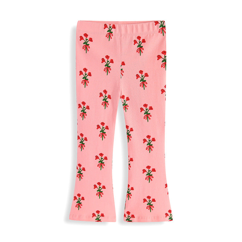 Mädchen Leggings mit floralen Applikationen EB