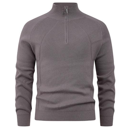 Herren Strickpullover mit modernem Reißverschluss und eleganter Struktur EB