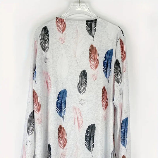 Damen Cardigan mit floralem Muster und praktischen Taschen EB