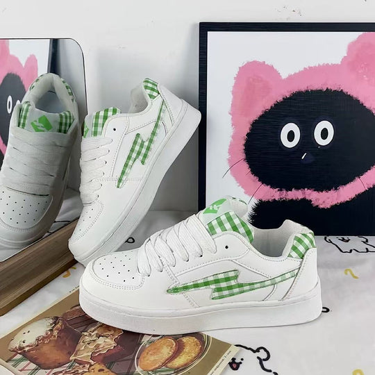 Damen Sneakers im modernen Karo-Design mit atmungsaktiven Materialien EB