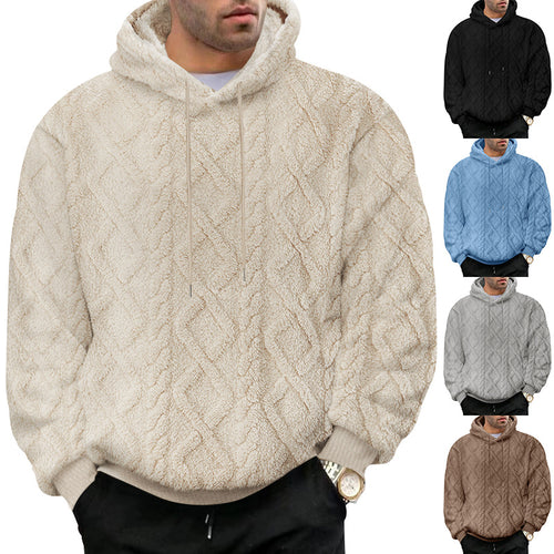 Herren Kuscheliger Hoodiepullover mit strukturiertem Design und modernem Schnitt EB