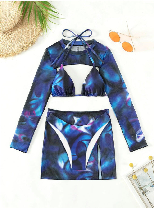 Damen Bikiniset mit langärmligem Oberteil EB
