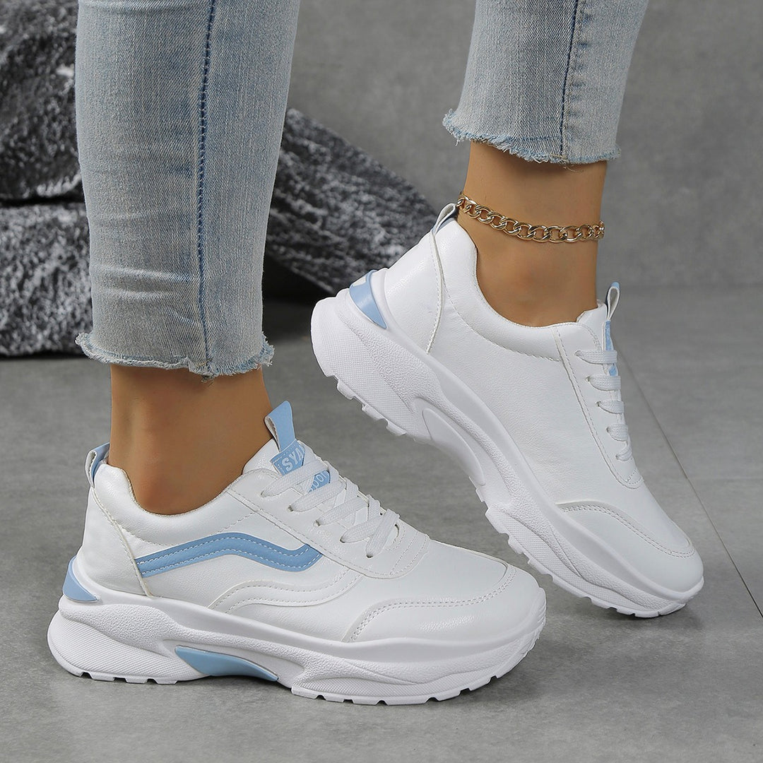 Damen Sportliche Sneakers mit atmungsaktiver Oberflächenstruktur und trendigem Dämpfungssystem EB