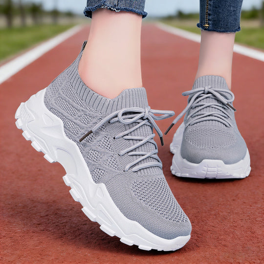 Damen Luftige High-Performance Laufschuhe mit elastischem Strickdesign EB