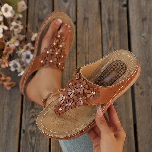 Damen Blumige Wellness-Sandalen EB