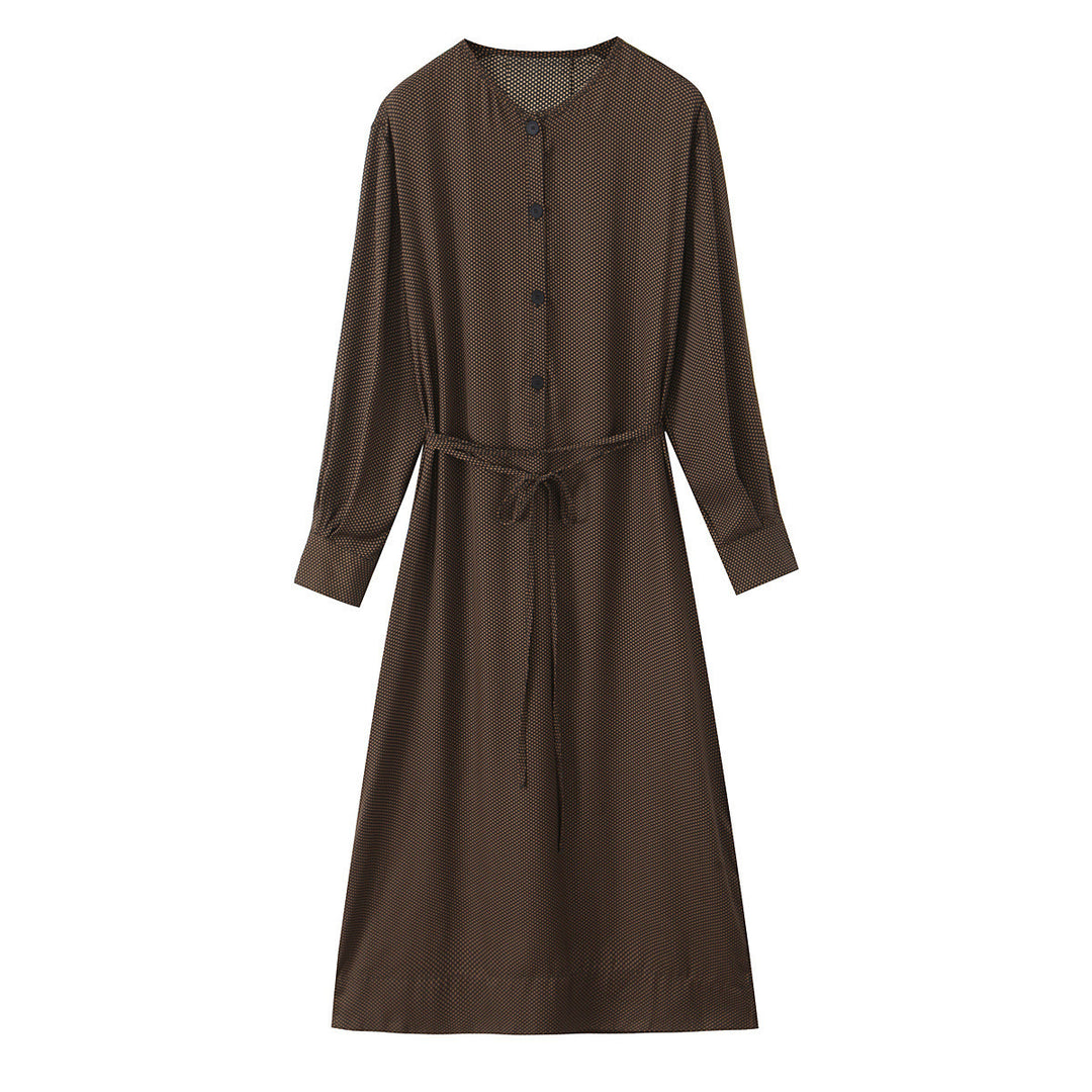 Damen Midikleid mit Knopfleiste und taillierbarem Gürtel EB
