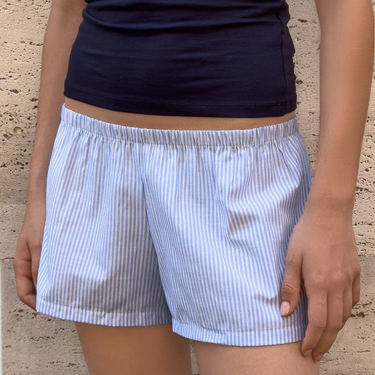 Damen Schlafshorts im gestreiften Design EB