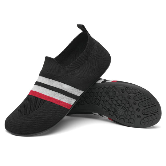 Damen nan ultra-flexibler Strick-Ballerina mit sockenähnlichem Schaft, elastischem Einstieg und rutschfester Flexsohle EB