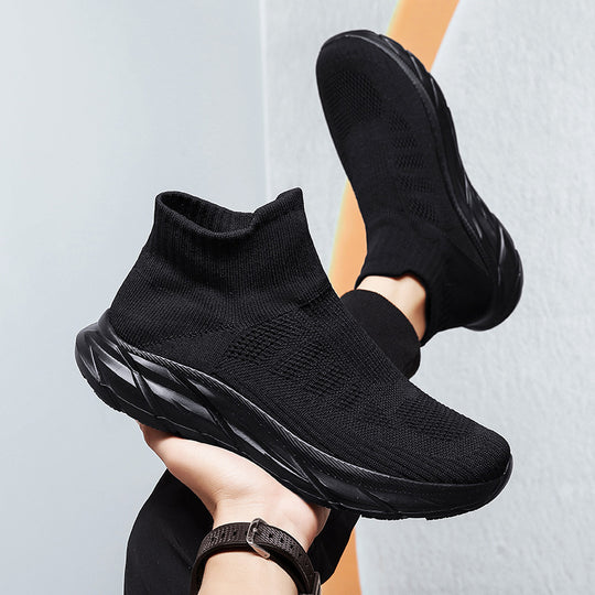 Damen Sportliche Strick-Sneaker mit elastischem Obermaterial und atmungsaktiver Sohle EB