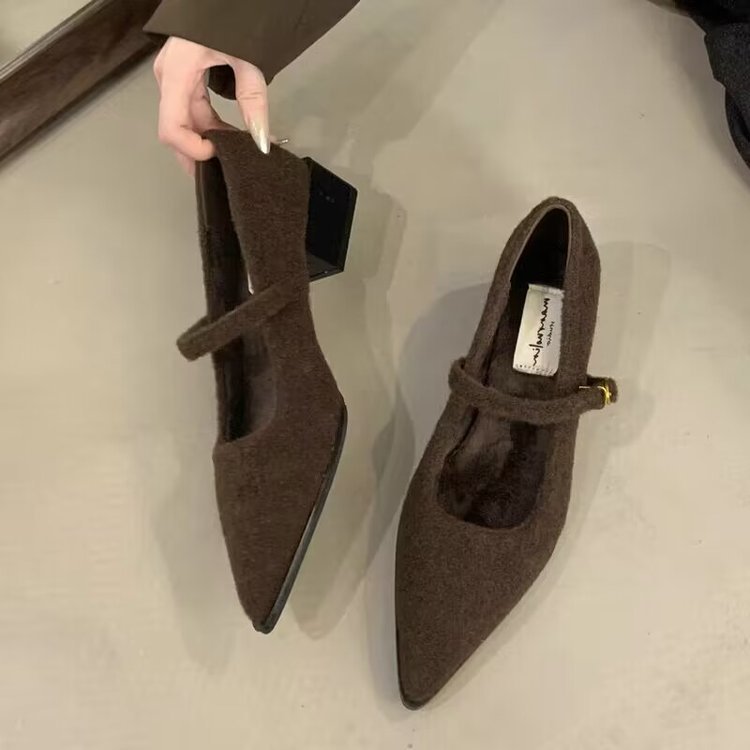 Damen elegante Ballerina-Schuhe mit modischem Riemchen und komfortabler Innensohle EB