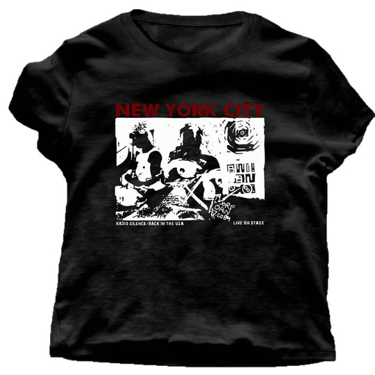 Damen Grafik T-Shirt mit kreativem New York City Motiv EB