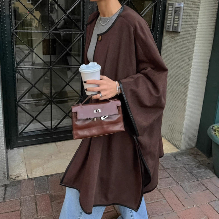 Damen versatile Wolle Cape EB