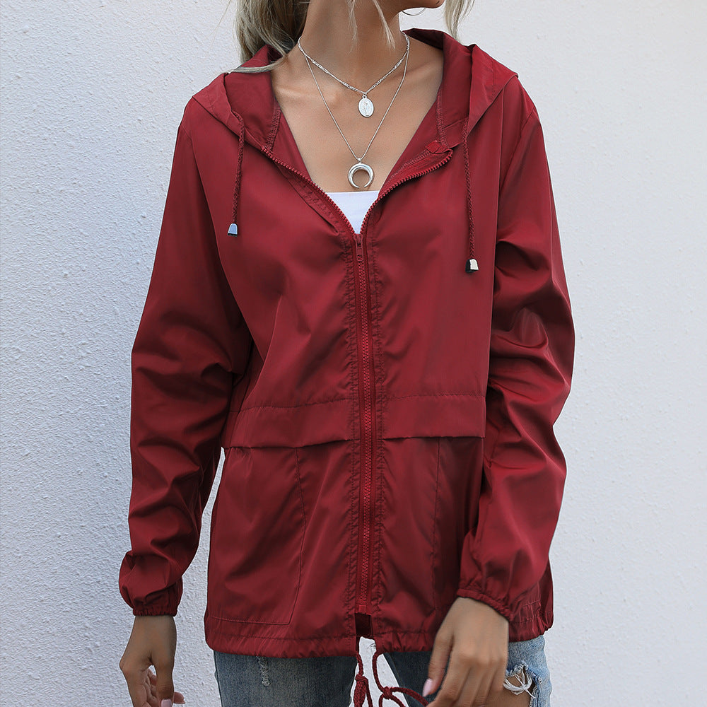 Damen Freizeitjacke mit verstellbarem Kordelzug und leichtem Material EB