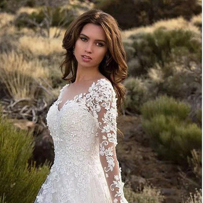 EB | Elegante weiße Braut Hochzeitskleid
