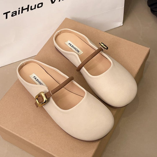 Damen Ballerinas mit verstellbarem Riemen und weichem Innenfutter EB