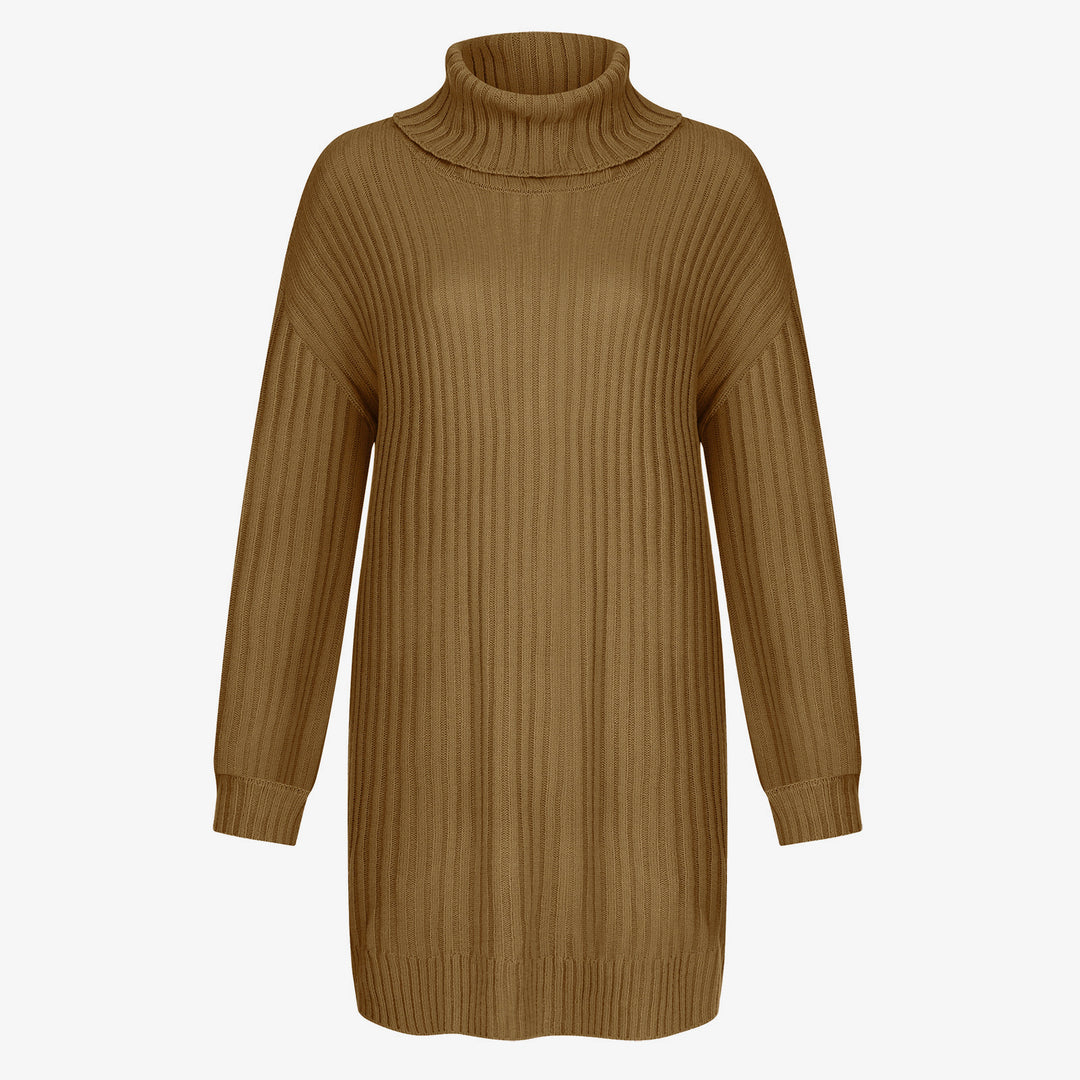Damen Grobstrick Rollkragenpullover im lässigen Schnitt EB