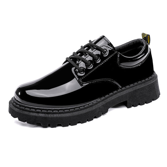 Damen Modische Schnürschuhe mit glänzender Oberfläche und rutschfester Sohle EB