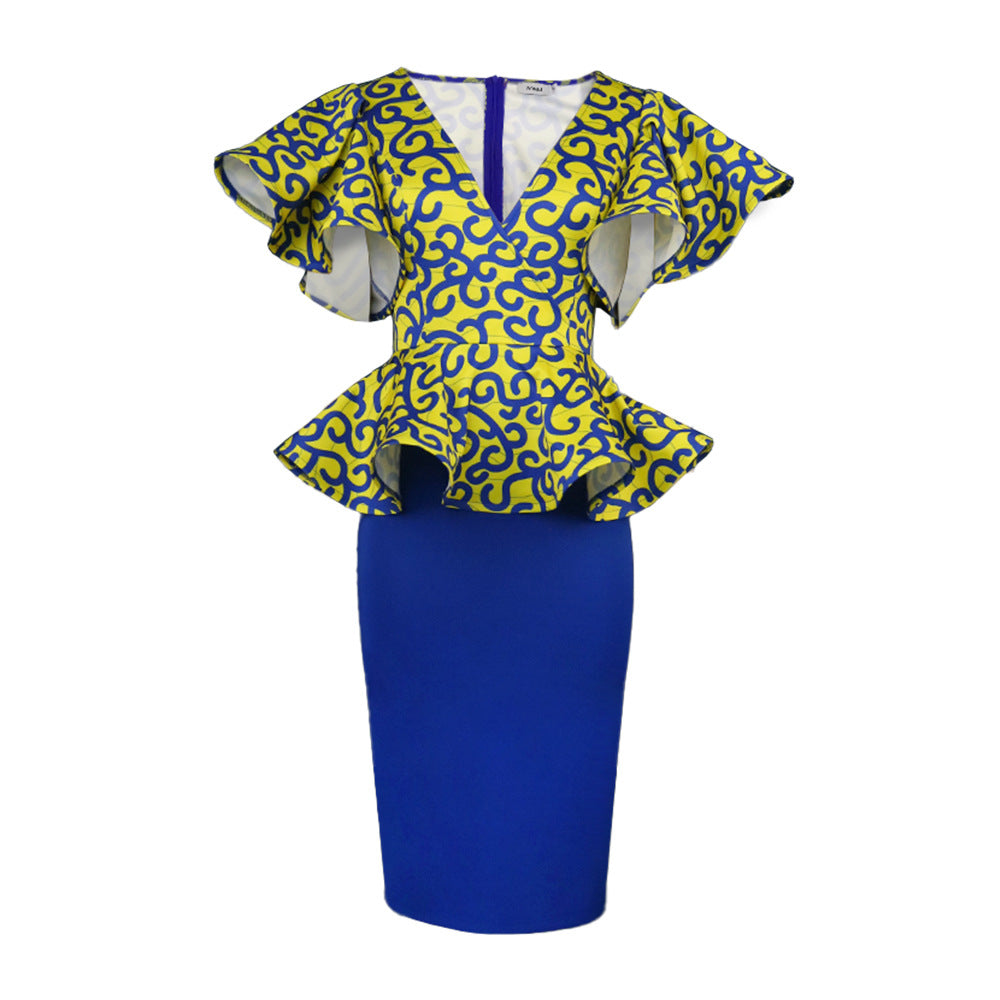 Damen Elegante Bluse mit auffälligem Peplum-Saum und Transparenteinsätzen EB