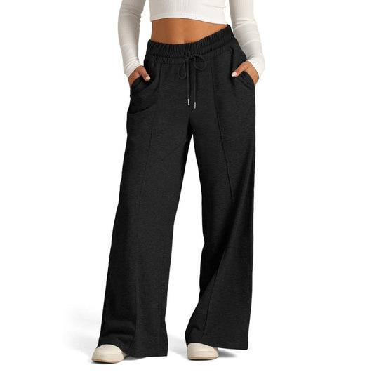 Damen nan weite Sweatpants mit hohem Bund und Tunnelzug EB