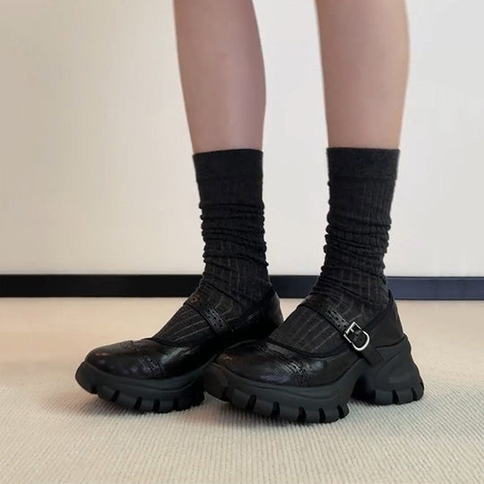 Damen Komfortable und stylische Chunky Heels EB