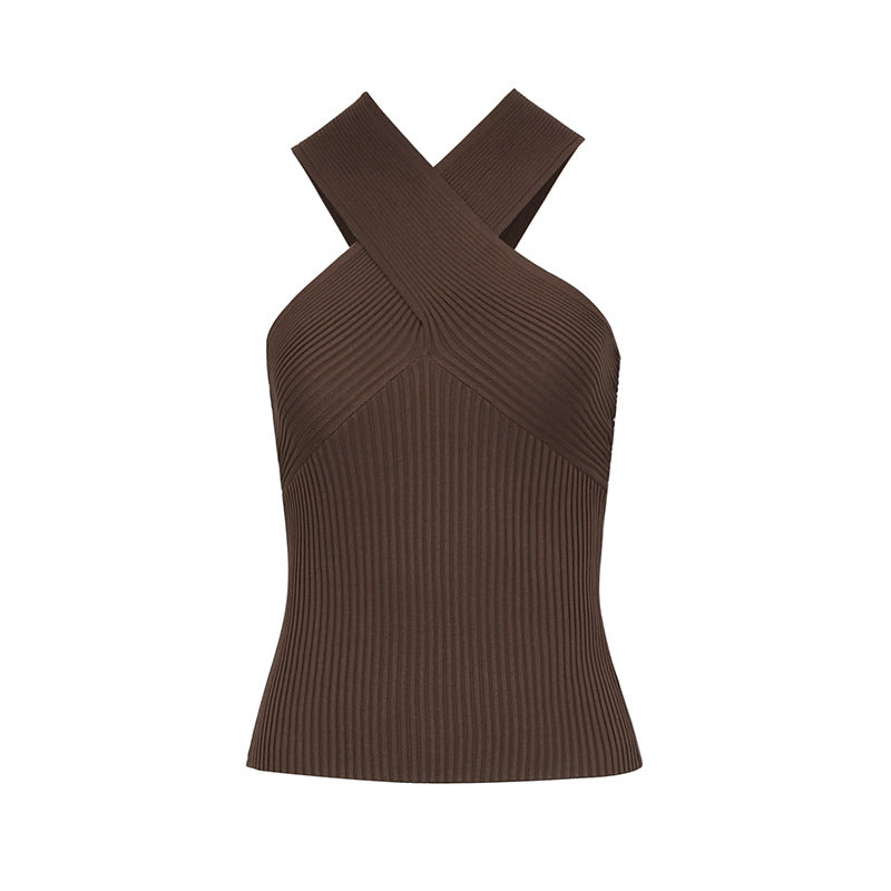 Damen Stricktop mit künstlerischem Kreuz-Träger Design EB